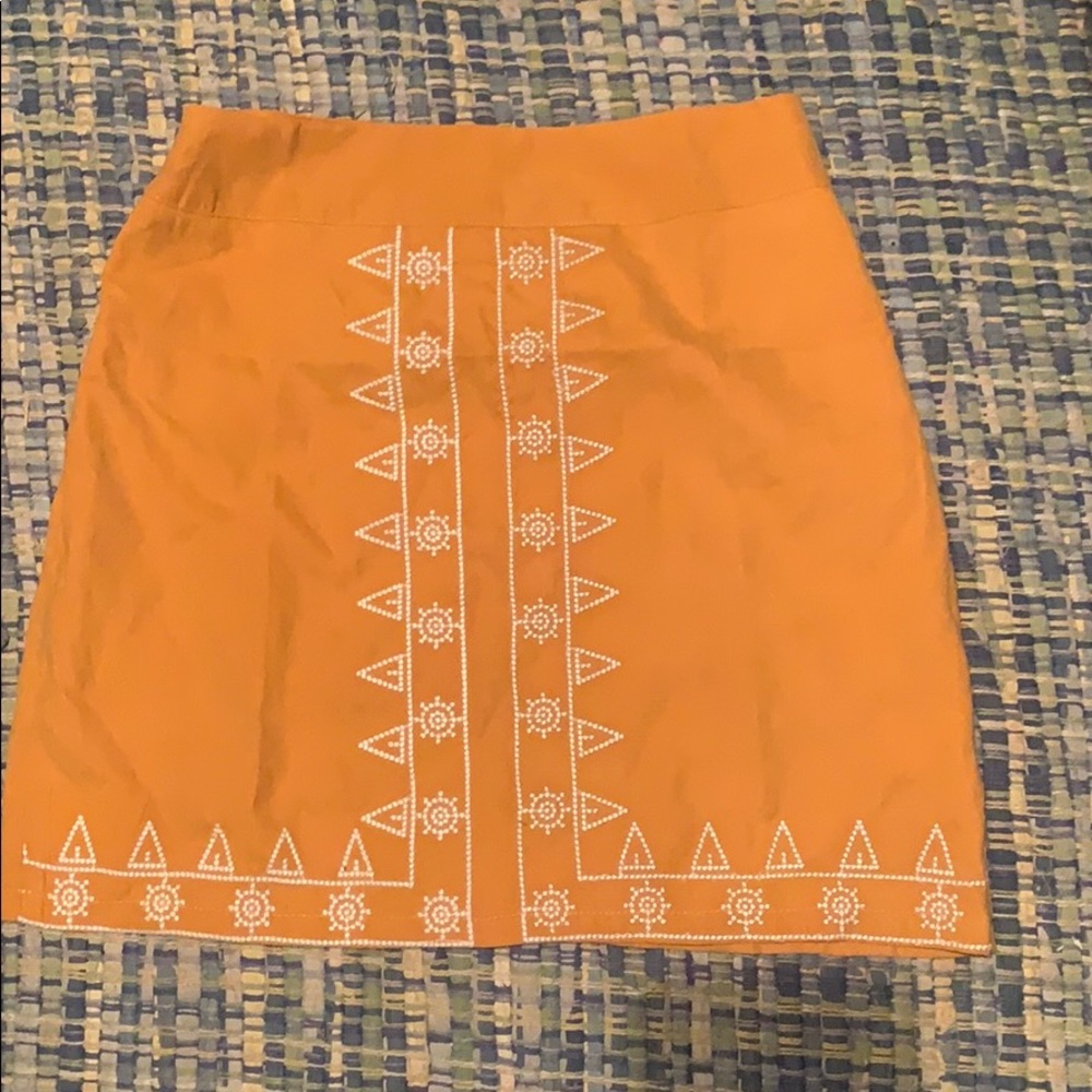 SHEIN tribal print yellow skirt